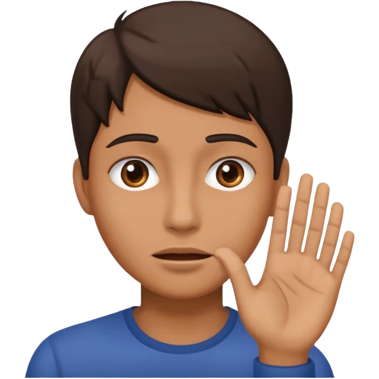face with hand in front of face dramatic  emoji