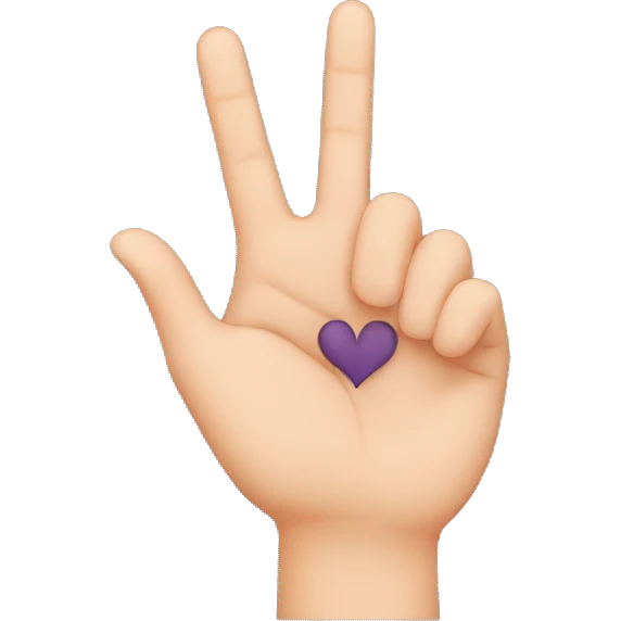 heart hand sign emoji