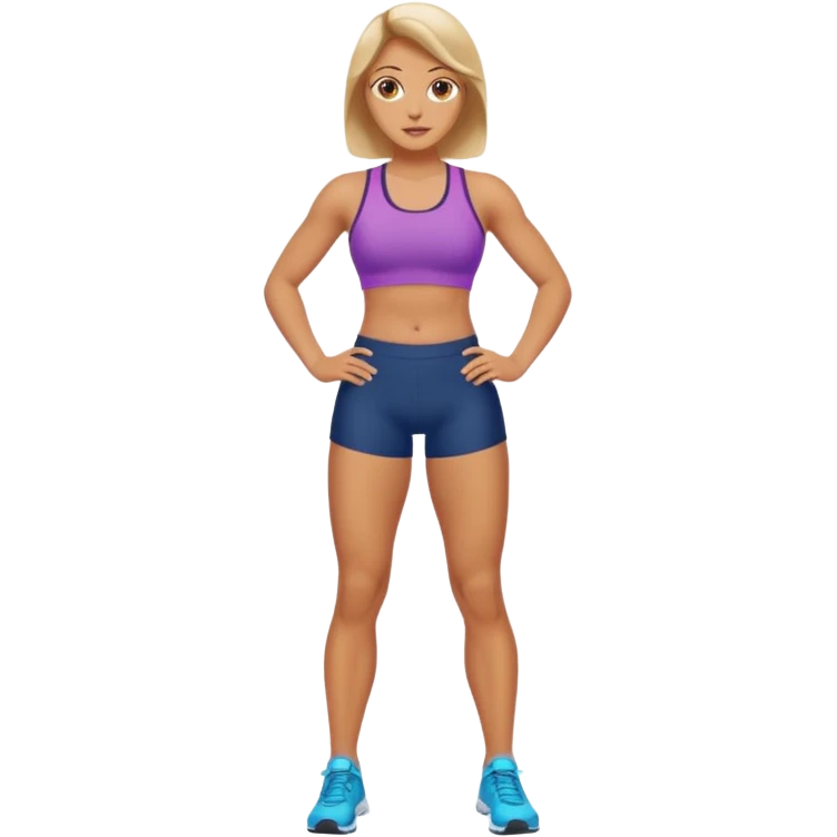 a female thigh emoji, athletic, close up emoji
