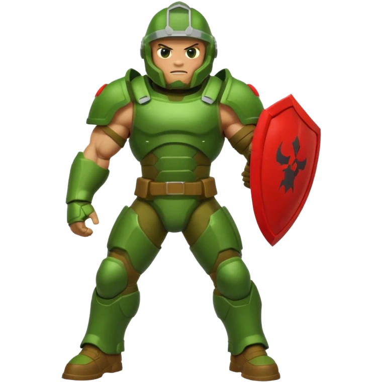 Create an emoji of doom guy in video games with a full body  emoji