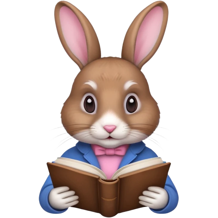 rabbit studying langage emoji