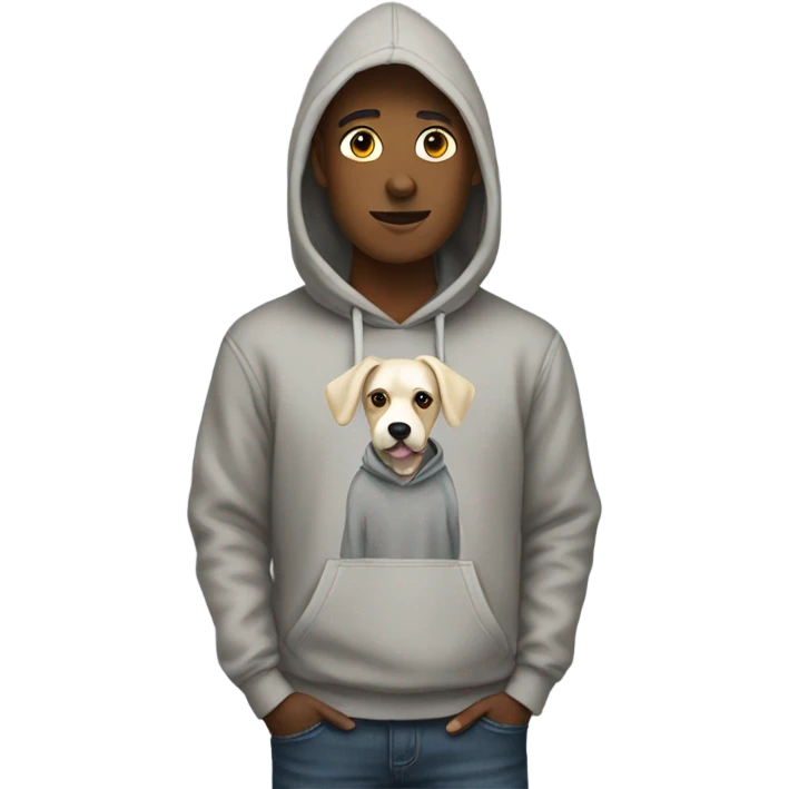 Hoodie with a dog emoji