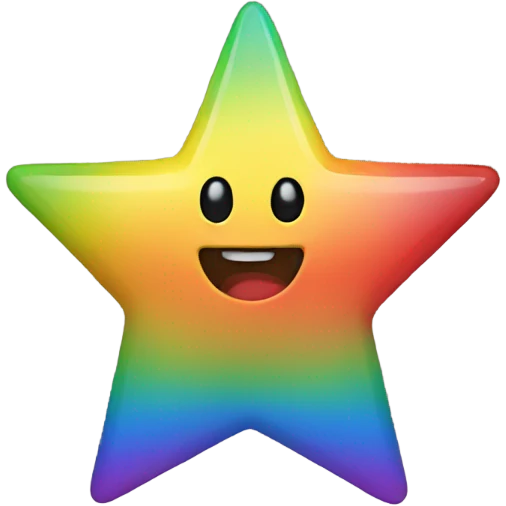 Rainbow star emoji