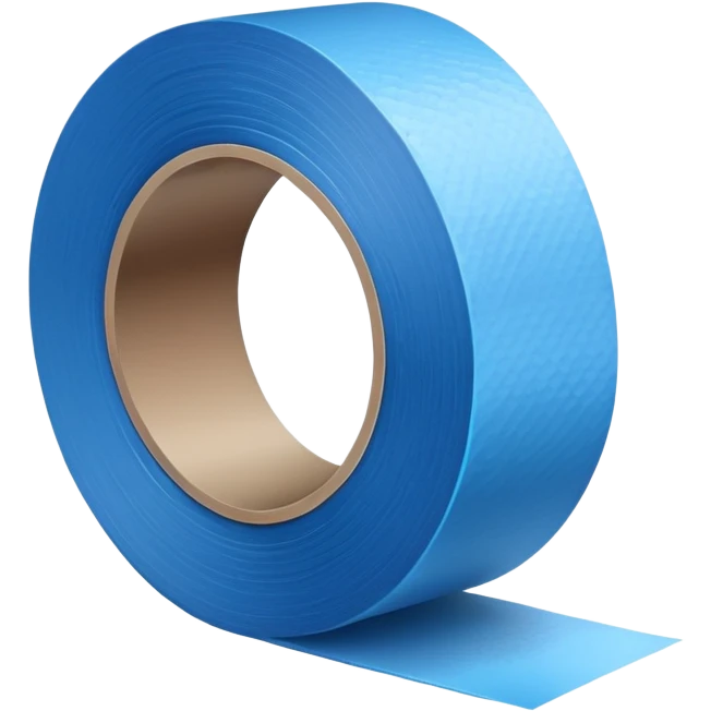 A roll of blue adhesive tape emoji