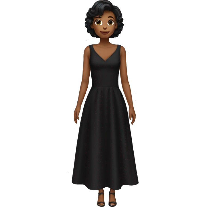 smal black dress emoji