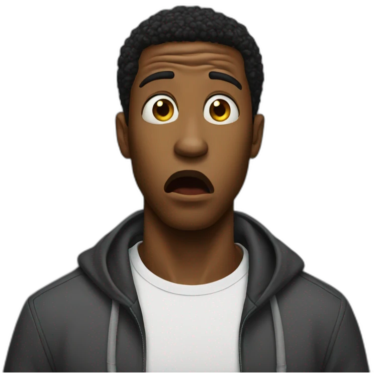Shocked black Guy meme emoji