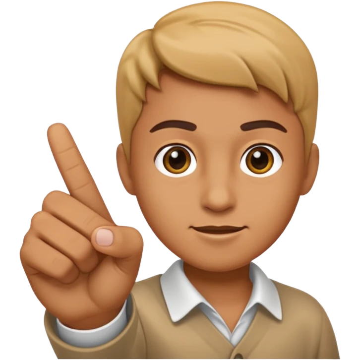 a finger pointing at the camera emoji