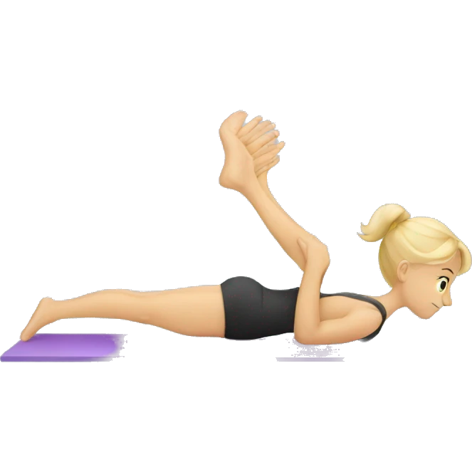 Blonde girl doing Pilates  emoji
