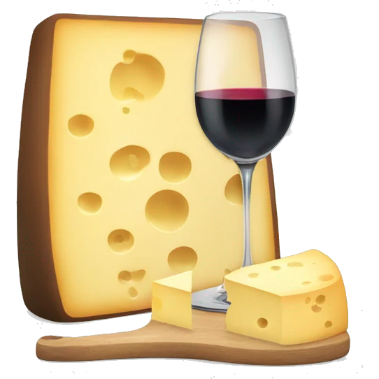Cheese board wineglass emoji