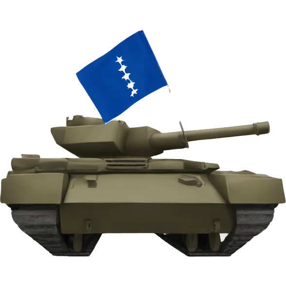 A Bosnian flag with a tank emoji