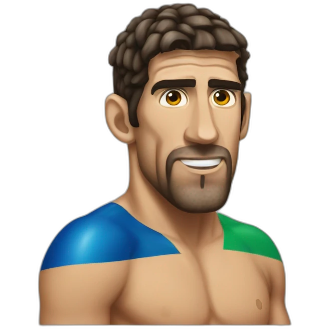 Michael Phelps looking like a Mexican fly emoji