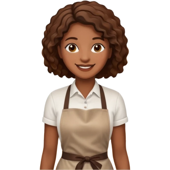 black woman Café Barista emoji