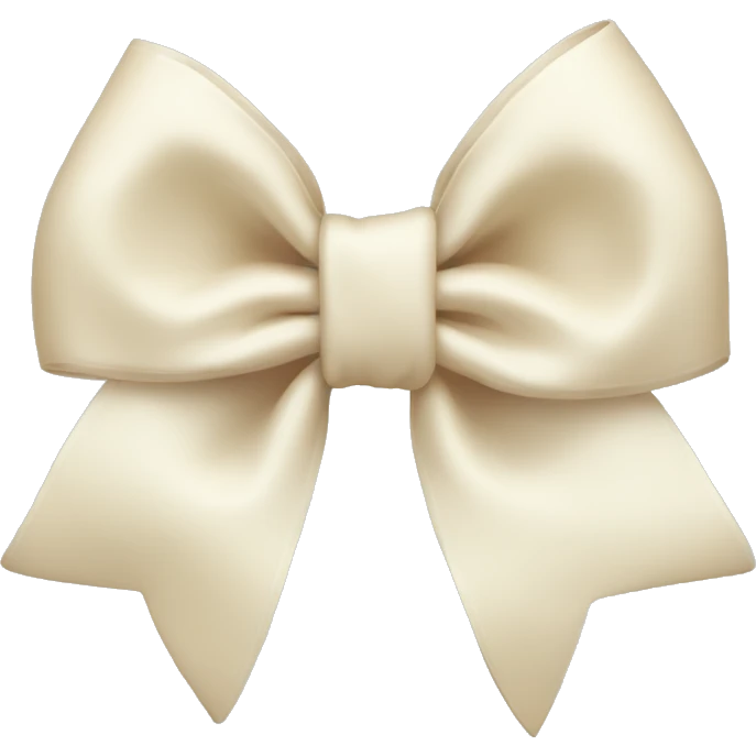 Cream color bow  emoji