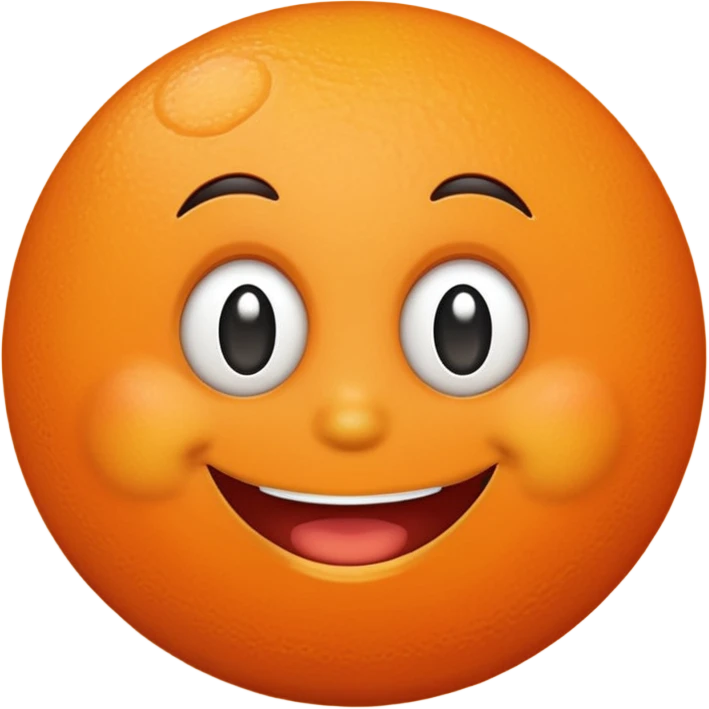 i want a happy orange., emoji