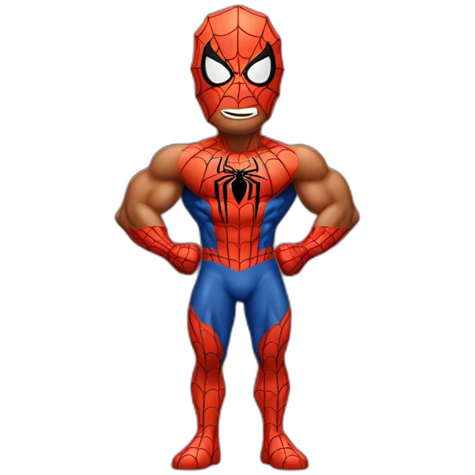shirtles spiderman with muscles emoji