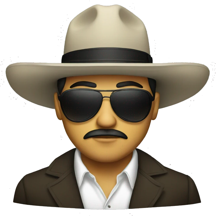 mexican gangster with hat emoji