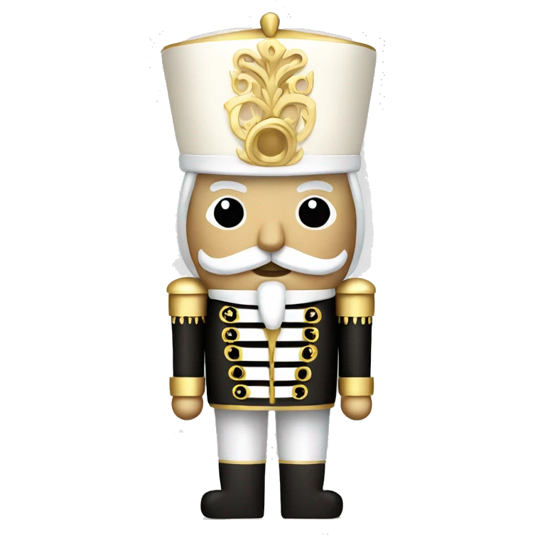 White and gold nutcracker  emoji