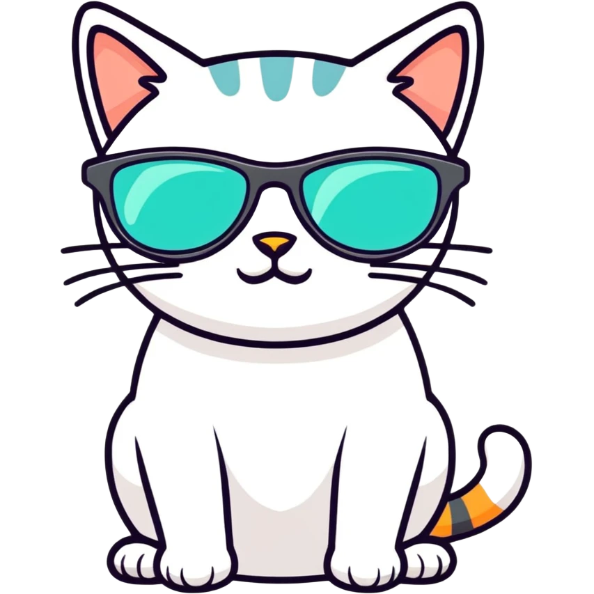 Cat with sunglasses emoji