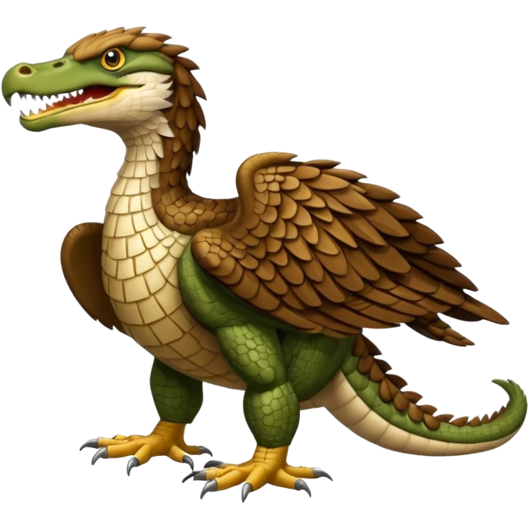 Crocodile-Eagle-hybrid, full body emoji