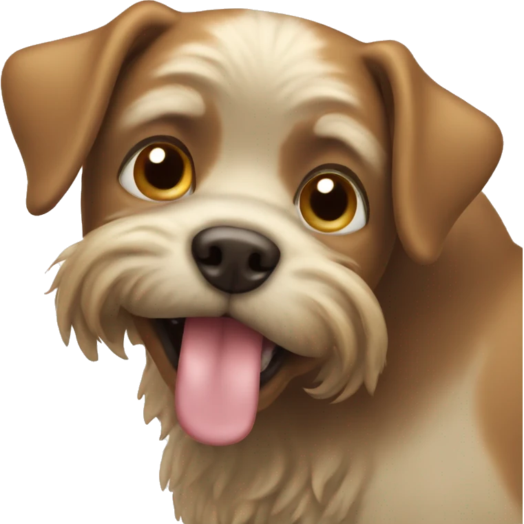 Dog pooping emoji