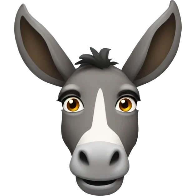Side eyeing donkey emoji