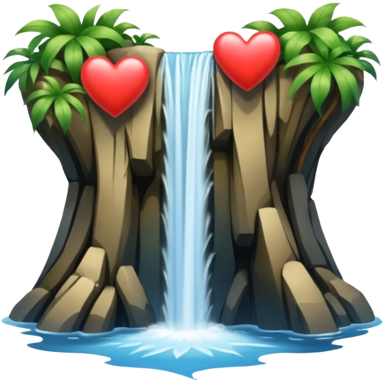 heart shaped watterfall emoji
