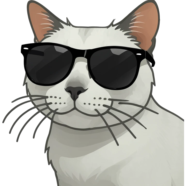 Cat with sunglasses emoji