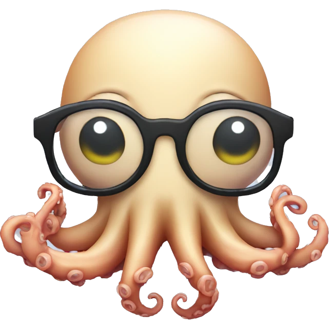 chibi octopus with glasses emoji