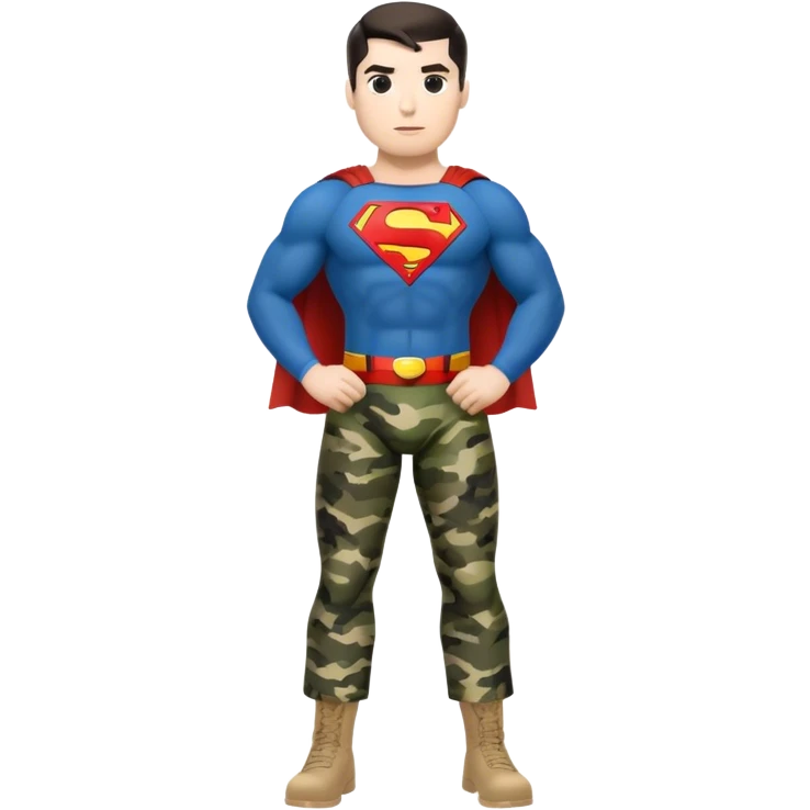 Superman wearing camouflage pants emoji