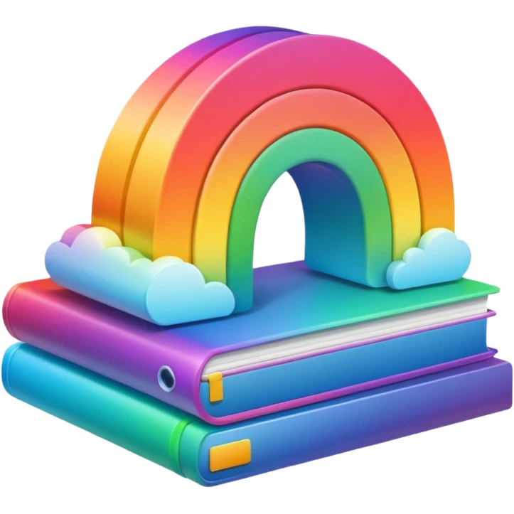 mac os mixed documents rainbow skeuomorphic emoji