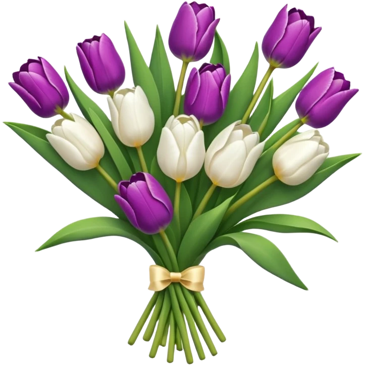 white tulip bouquet  emoji