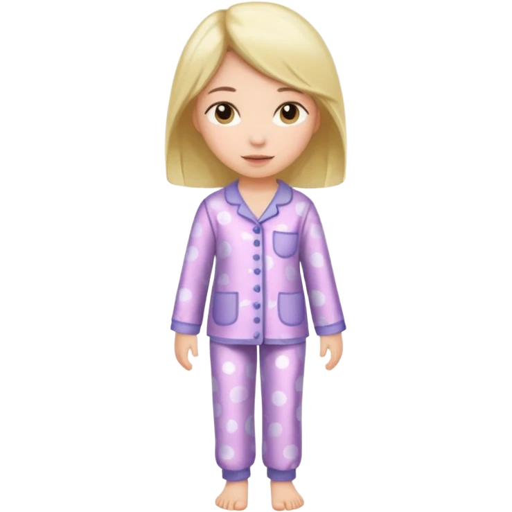 girl walking in pajamas emoji