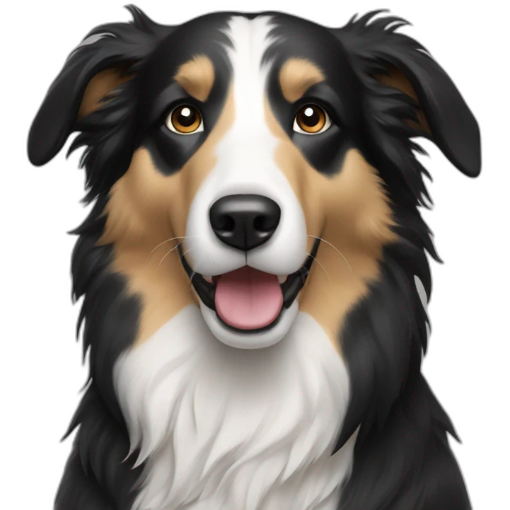 blackwhiite collie emoji