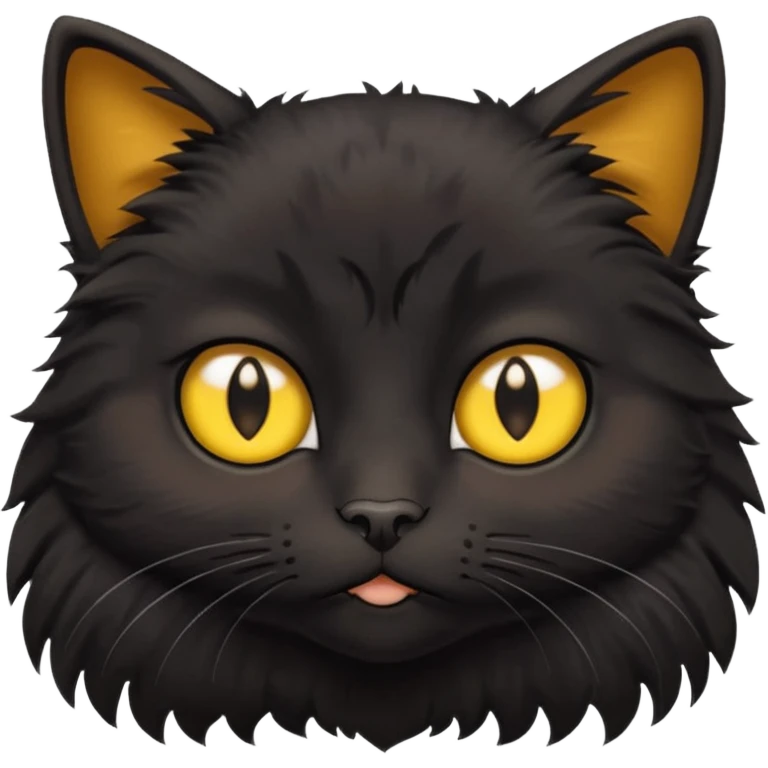 worried black cat face emoji