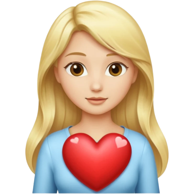blonde heart just the hair colour in a heart shape without the face part of the emoji emoji