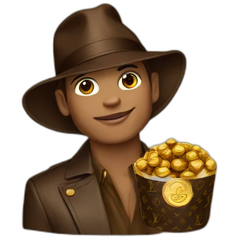 Ferrero in louis vuitton look emoji
