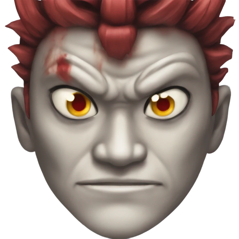 with a lustrous power a oni mask red eyes Japan emoji