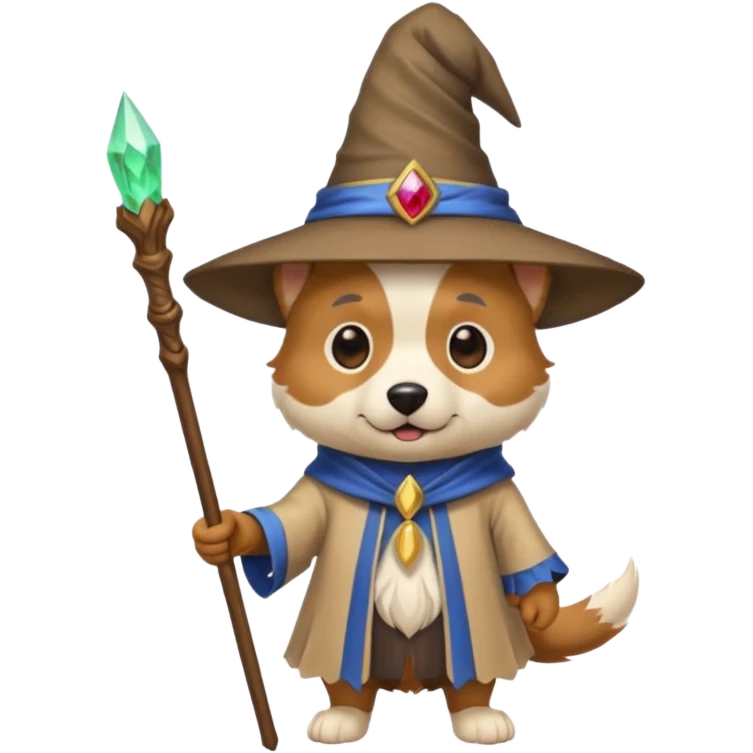 Dog wizard emoji