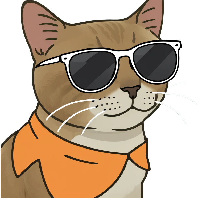 Cat with sunglasses emoji