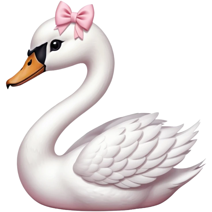 swan light pink bow emoji