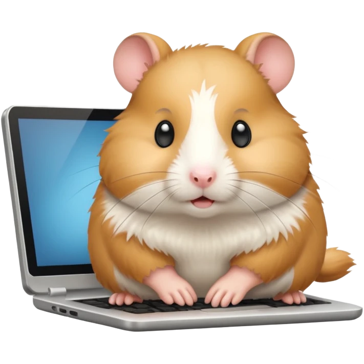 Hamster on a computer emoji