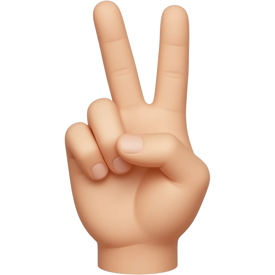 Reverse victory with back of hand facing out emoji