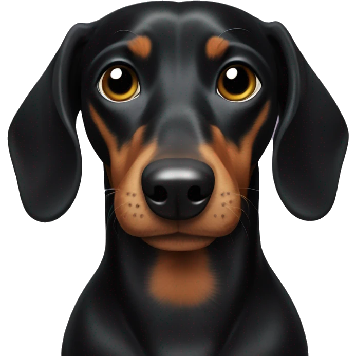 Black dachshund  emoji