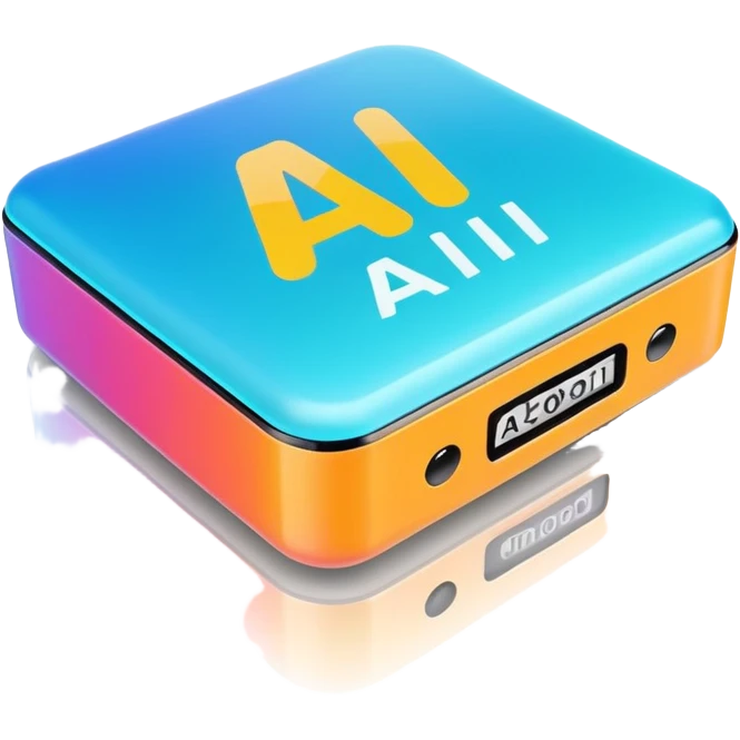 A friendly TV box that reads A.I. emoji
