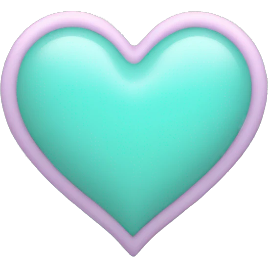 Pastel turquoise heart emoji