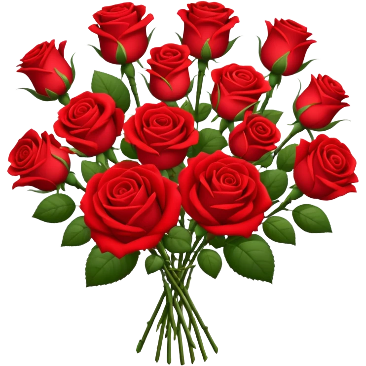 Un bouquet de rose rouge emoji