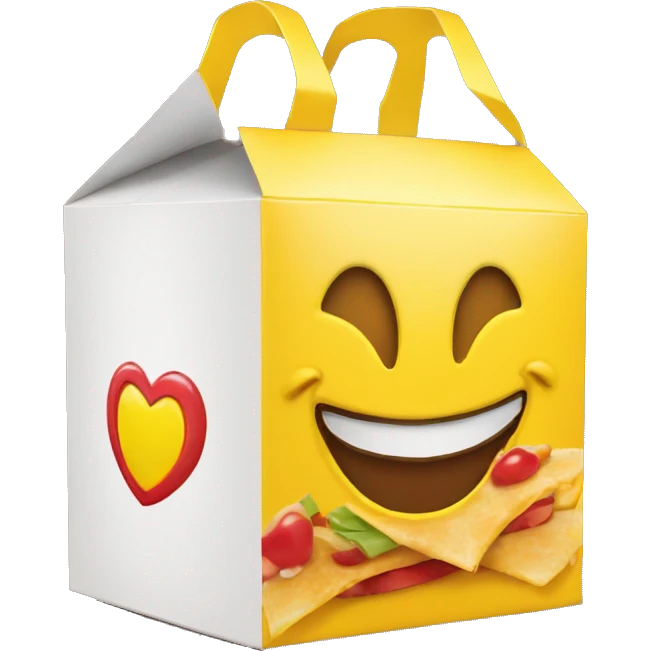 happy meal box loving emoji