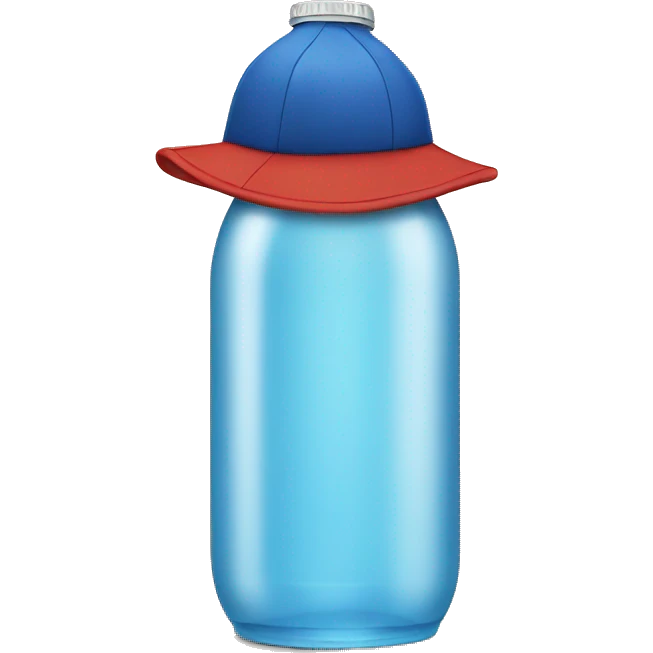 Cap to a water bottle emoji