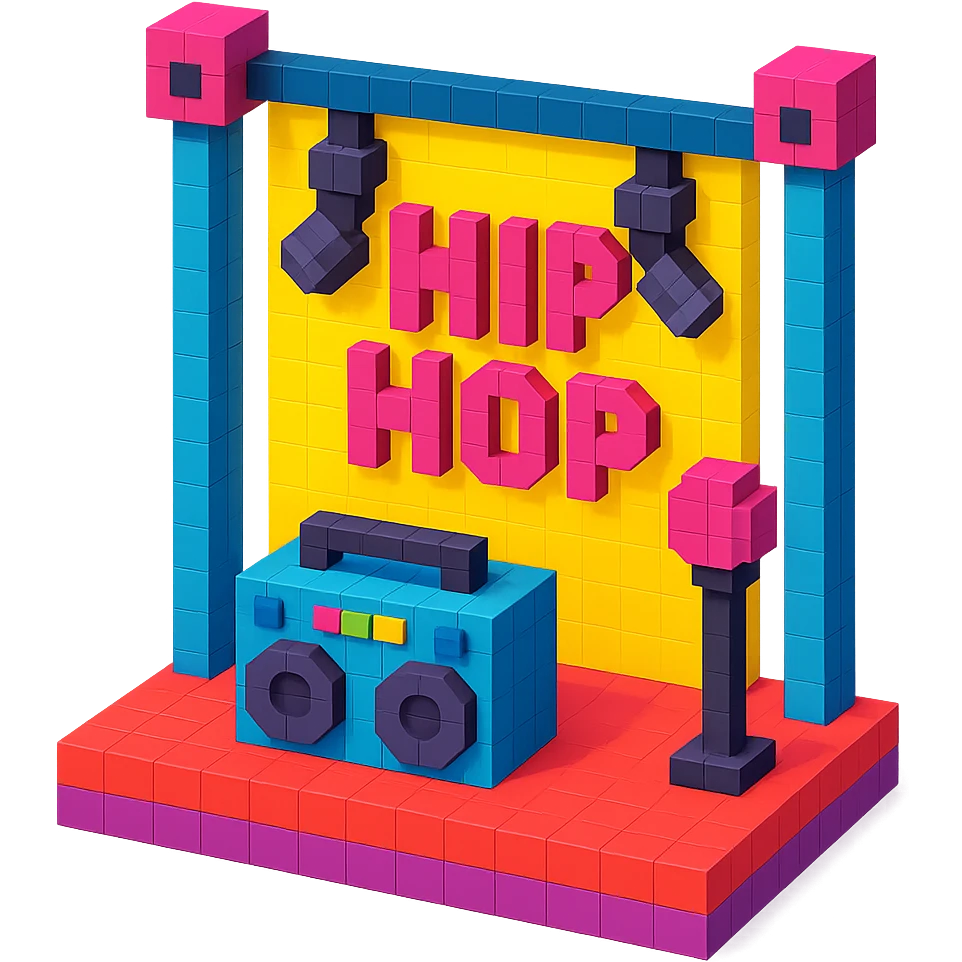 hip-hop stage setup emoji
