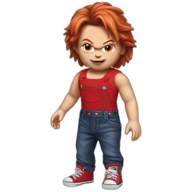 Chucky in a red camisole emoji